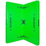 A Gilbert Rugby Green Tackle Mat with the words Gilbert written on it.