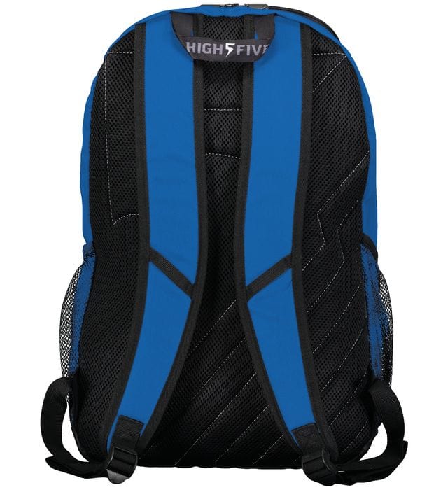 A blue and black Free Form Rugby Backpack with the words "Augusta Sportswear" on it.