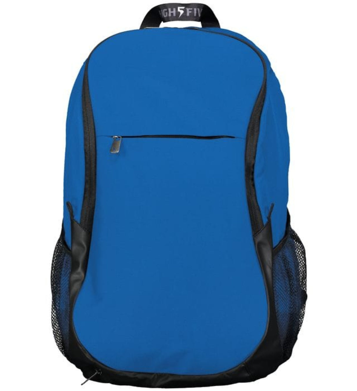 An Augusta Sportswear Free Form Rugby Backpack with a black zipper.