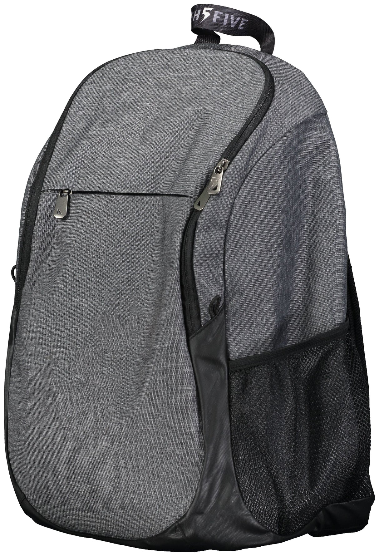 An Augusta Sportswear Free Form Rugby Backpack with a black zipper.