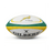 The South Africa Springboks Replica Mini Ball by Gilbert showcases a green and yellow design with the "SA Rugby" logo on a white background. As an ideal choice for any Springboks fan, it embodies the spirit of a South Africa Replica Rugby Ball in a compact size.