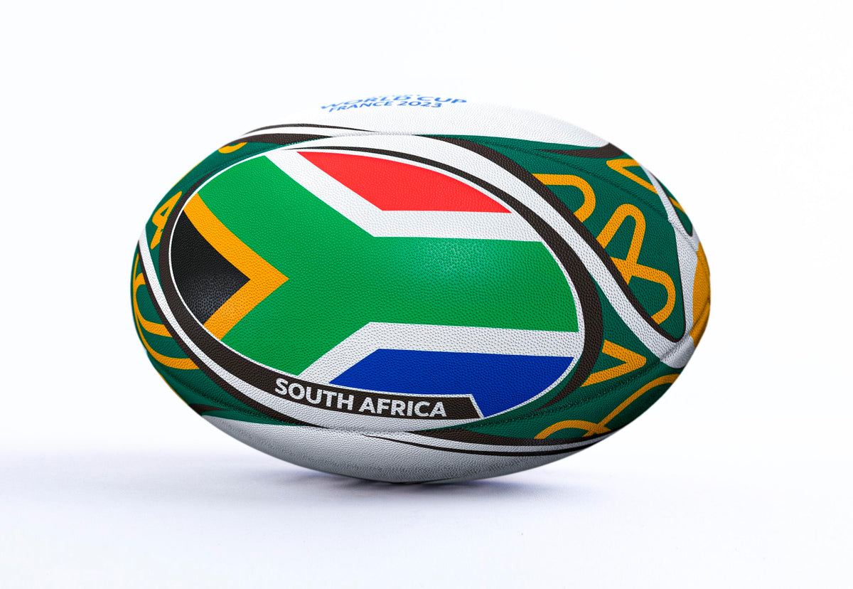 Rugby World Cup 23 South Africa Flag Rugby Ball by Gilbert World
