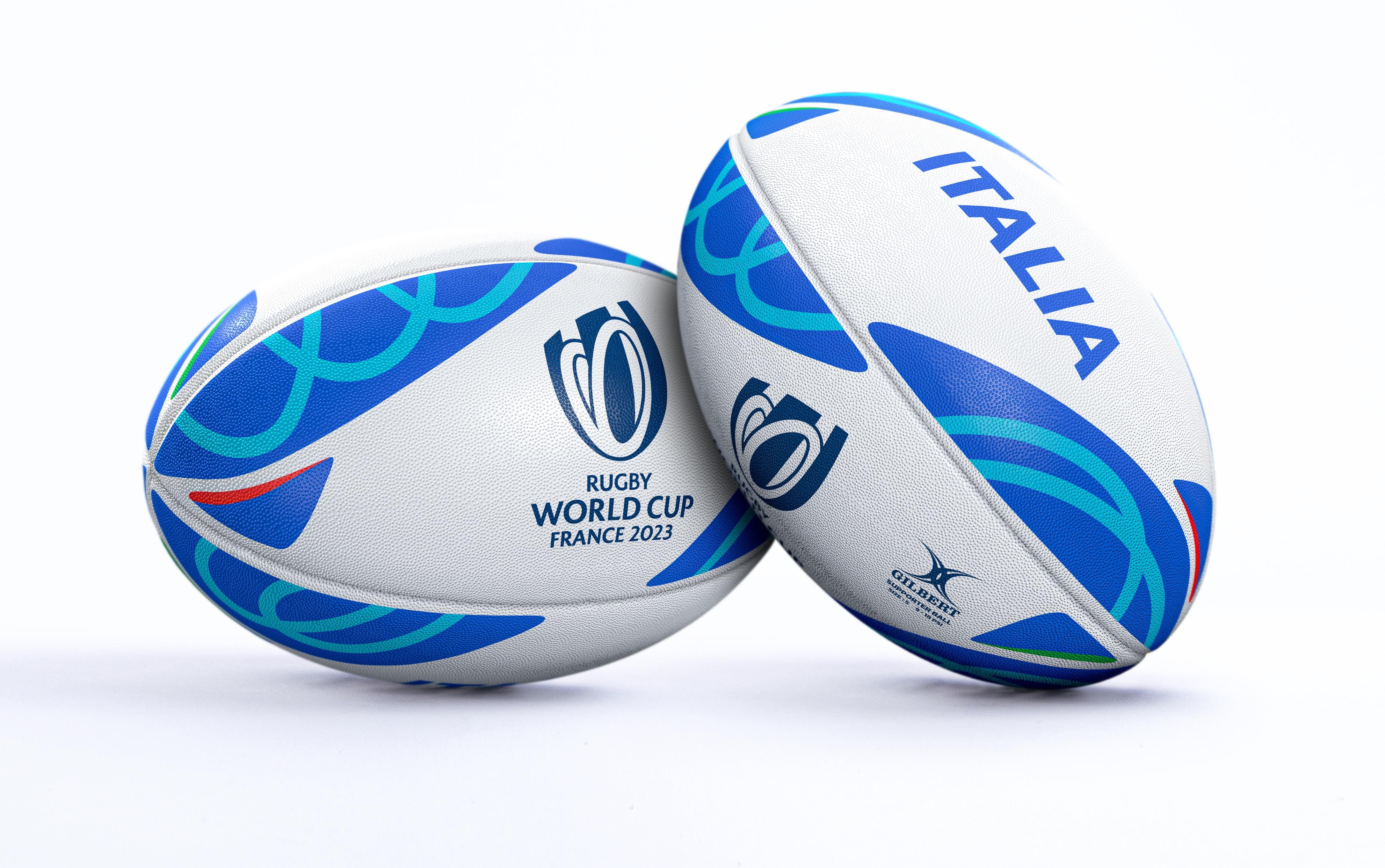 Rugby World Cup 23 Italy Supporters Rugby Ball by Gilbert World Rugby