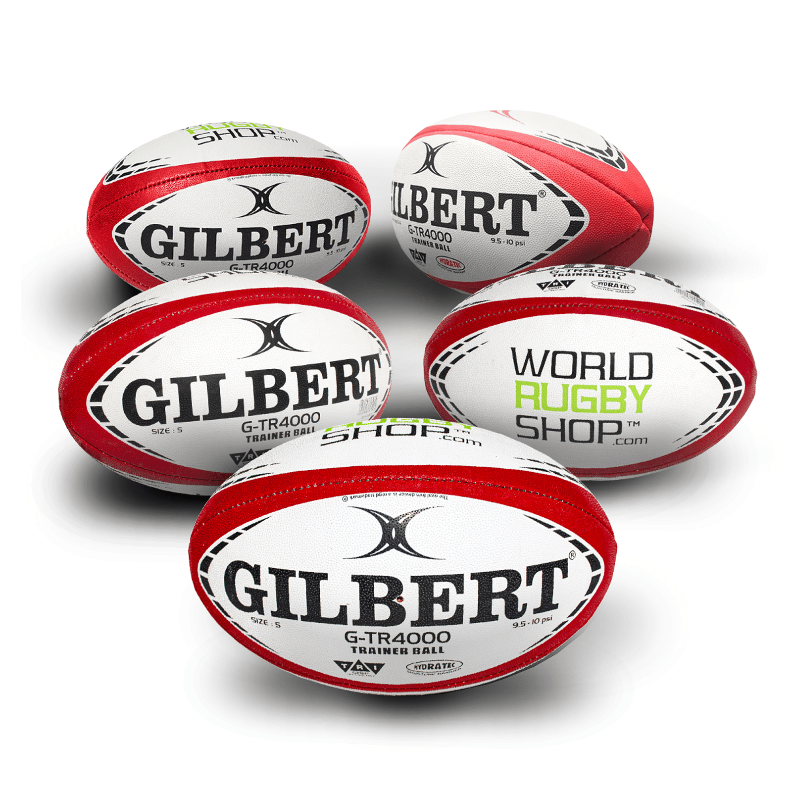 Gilbert G-TR4000 Red Rugby Training Ball Size 5 Super Saver