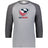 Light grey, raglan tee with dark grey, 3/4 sleeves and collar and a USAR logo center front.  