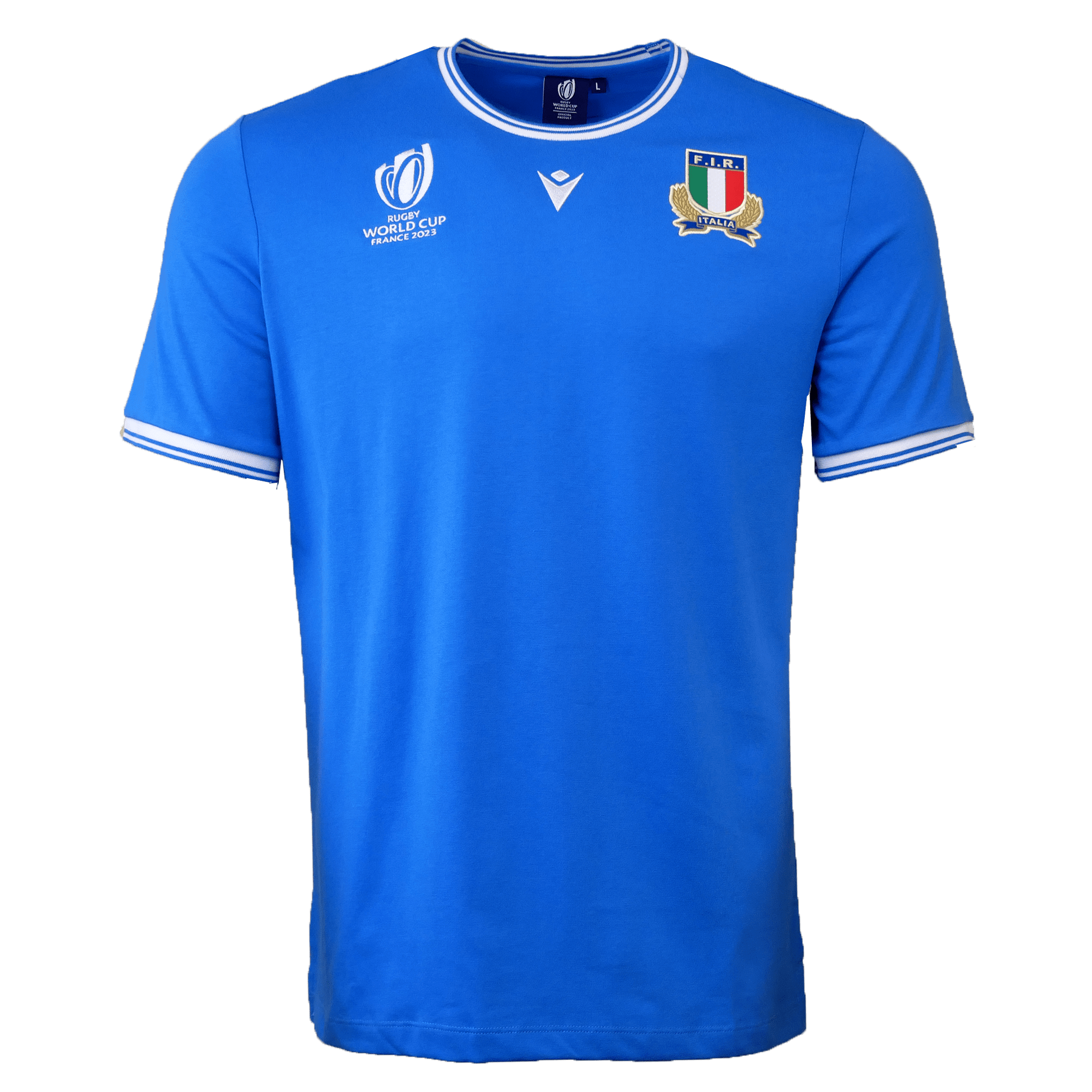Italy Rugby World Cup 23 Logo Tshirt by Macron World Rugby Shop