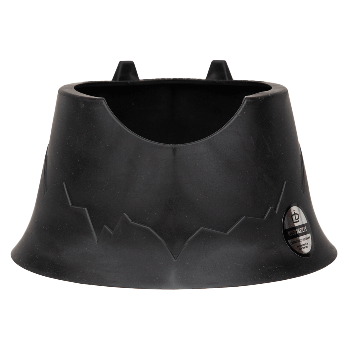 Side View of Thermoplastic Black Rugby Kicking Tee