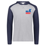 A grey and blue USA Rugby Throwback Vintage Hoodie.