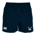 A pair of Brunswick Valkyries Canterbury Professional Polyester Pocketed Rugby Shorts with a white logo on the side.