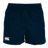 Navy Canterbury Professional Polyester Shorts offer an elastic waistband, iconic logo on the lower left, and are tailored for rugby fans wanting comfort and style.