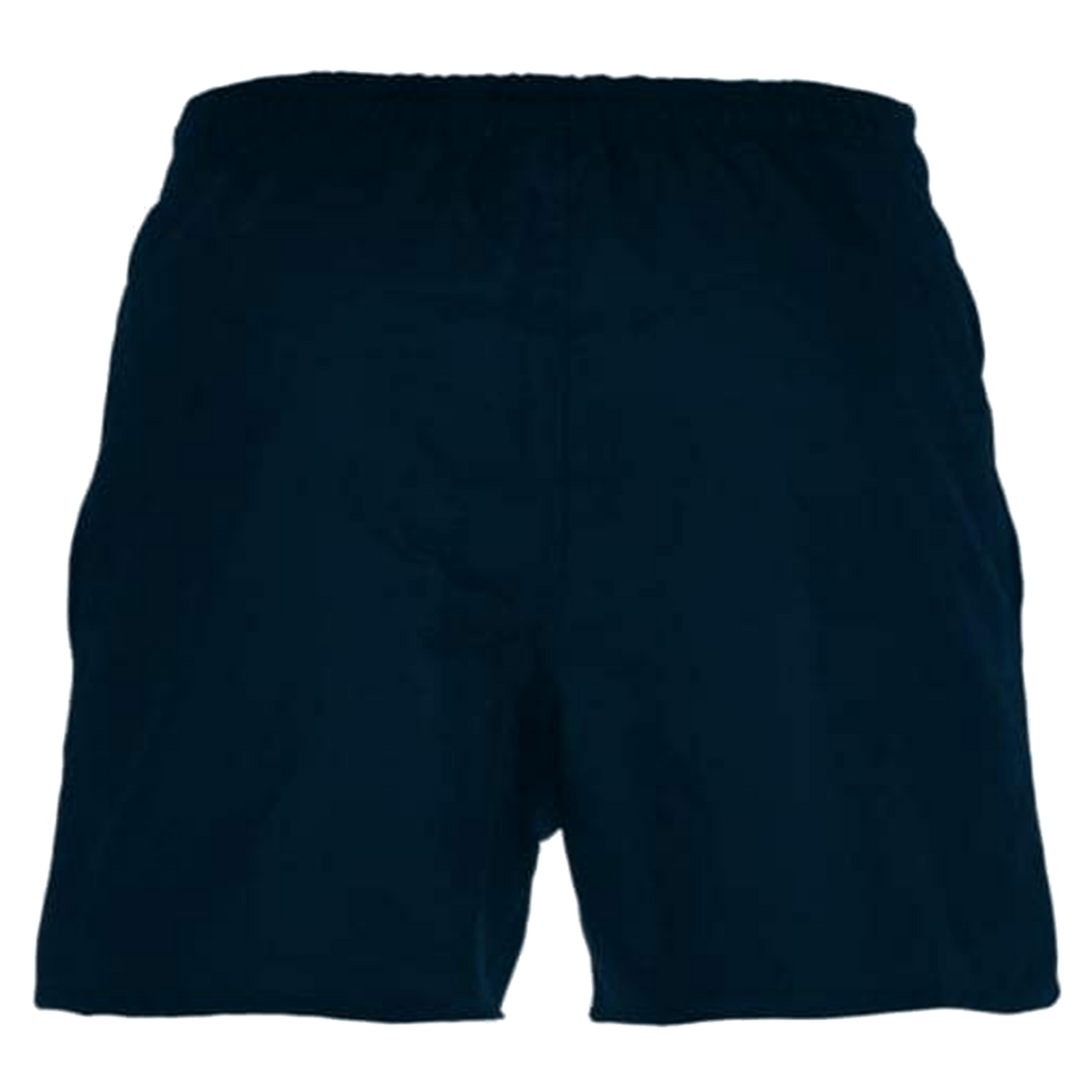 A Langtree Rugby Club Canterbury Navy Professional Polyester Pocketed Rugby Shorts with a white logo on the side.
