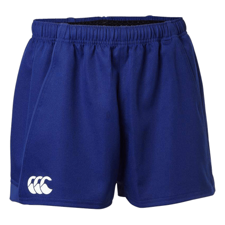 Royal elastic waist shorts with CCC white logo on lower right leg. 