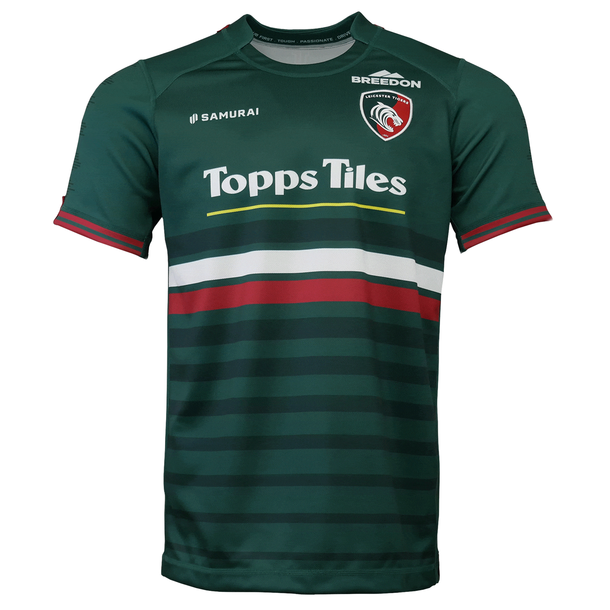 Leicester Tigers Home Jersey 22/23 by Samurai | XL | Green/White