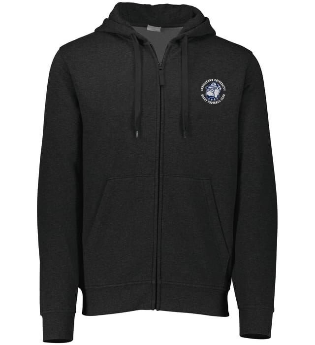 Black Georgetown University Fleece Full Zip Hoodie
