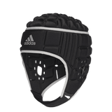 Alternate Front View of Black Rugby Scrum Cap Silver adidas Logo