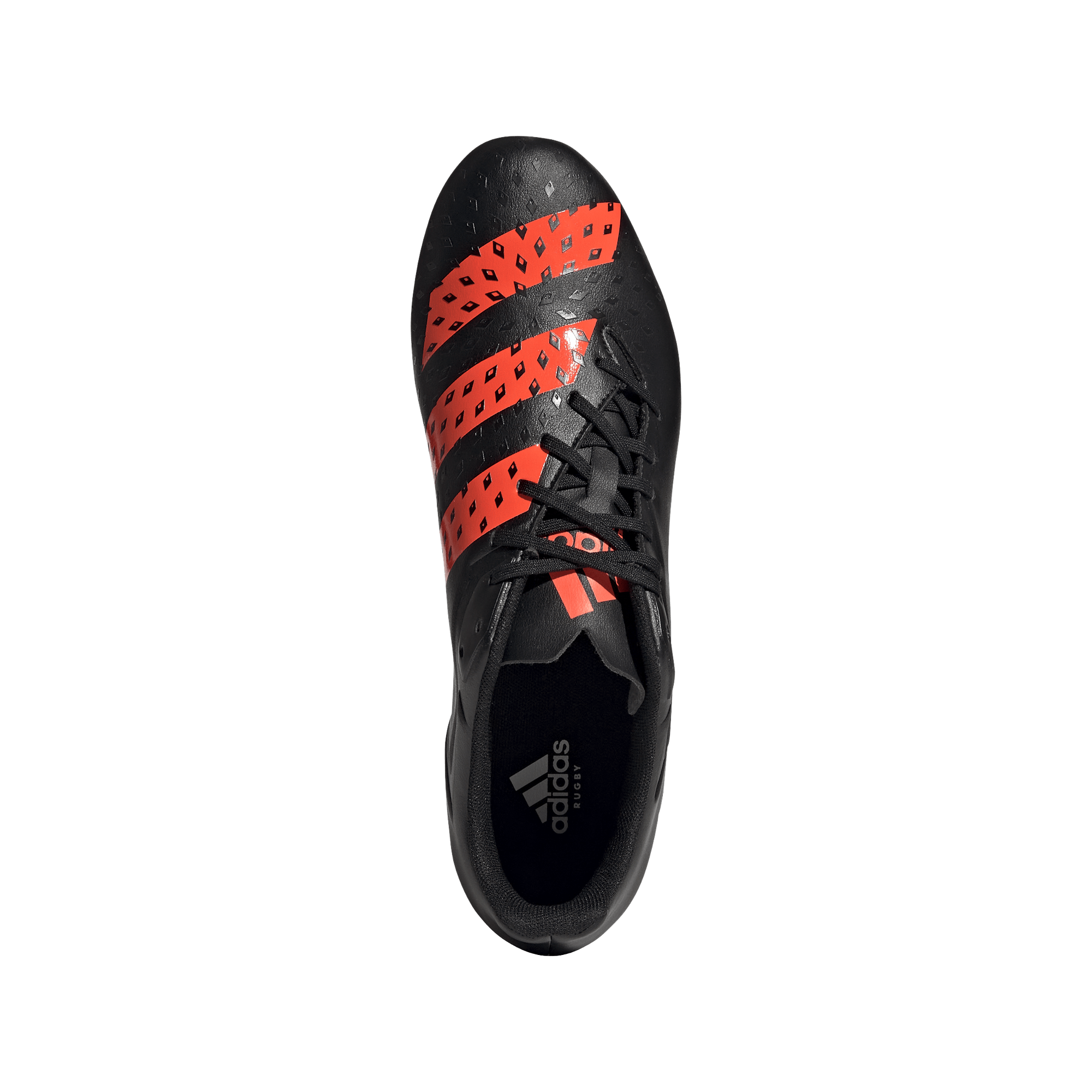 Adidas Malice Rugby Cleat - Soft Ground Boot - Black/Orange - SKU FZ5369 - Rugby Shop