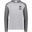 Grey / Carbon grey hoodie with black Fiji Rugby logo over the heart.