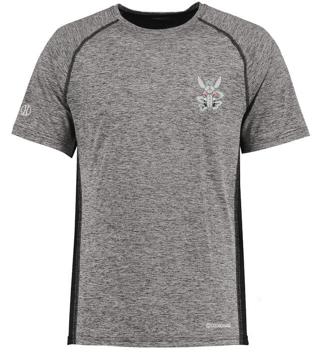 A Mendocino Rugby Club Electrify Coolcore Training Tee with a rabbit on it.
