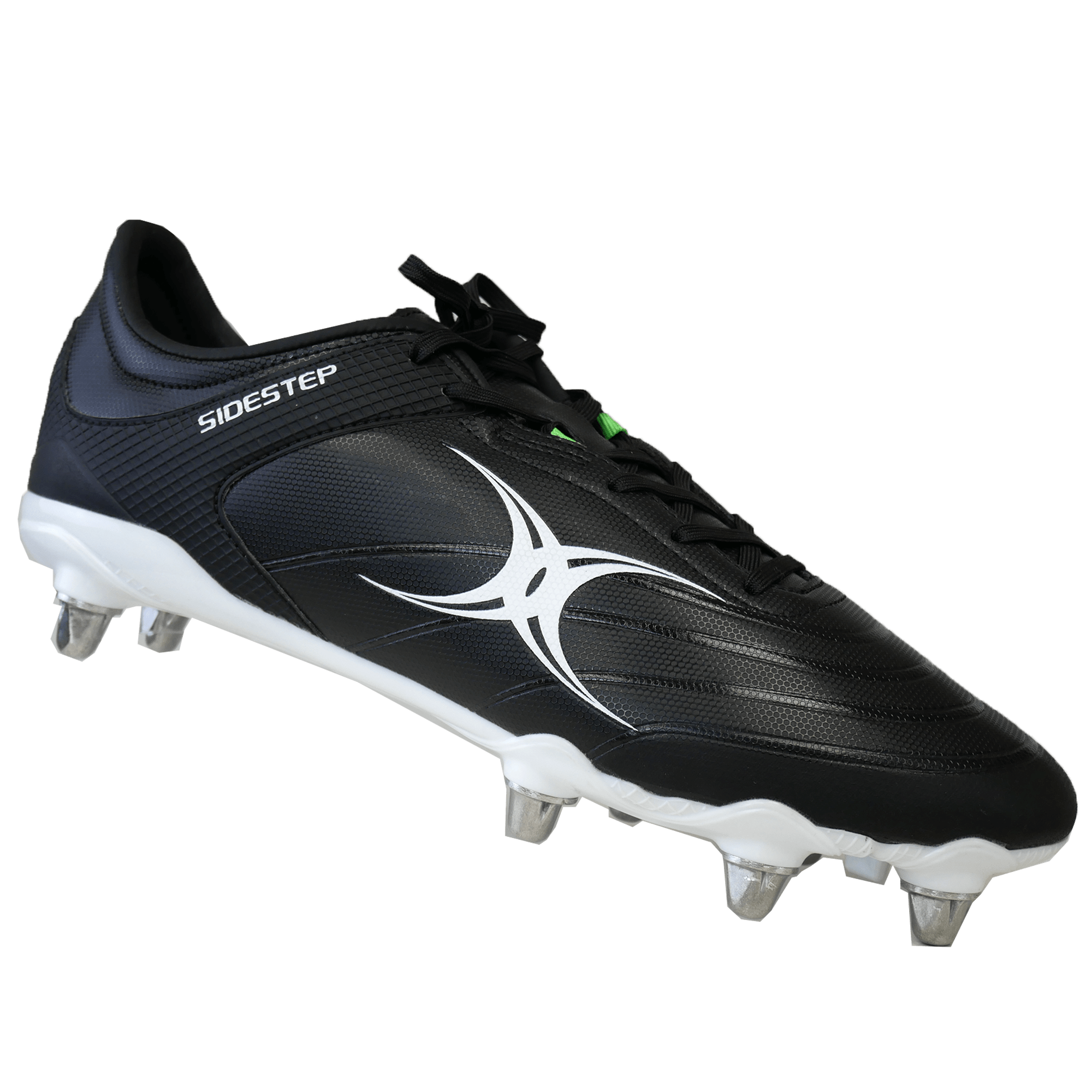 Gilbert Sidestep X15 Rugby Cleat Soft Ground Boot Black SKU