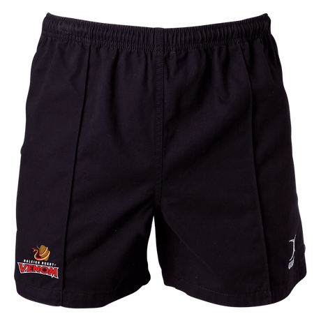 A Raleigh Rugby Venom Gilbert Kiwi pro Short with a basketball logo on the side.