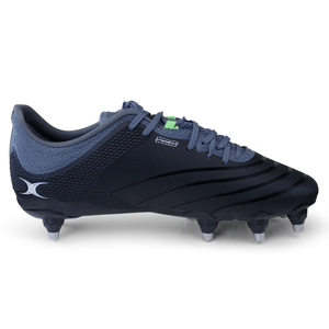 Gilbert Kinetica Pro Power Rugby Cleat Soft Ground Boot Black