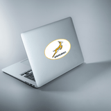 A laptop with a World Rugby Shop Springboks Sticker Sheet - Variety of 24 Stickers on it.