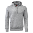 Gray pullover hoodie with double front pocket.