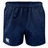 Navy shorts elastic waist with white Canterbury logo on lower right leg.