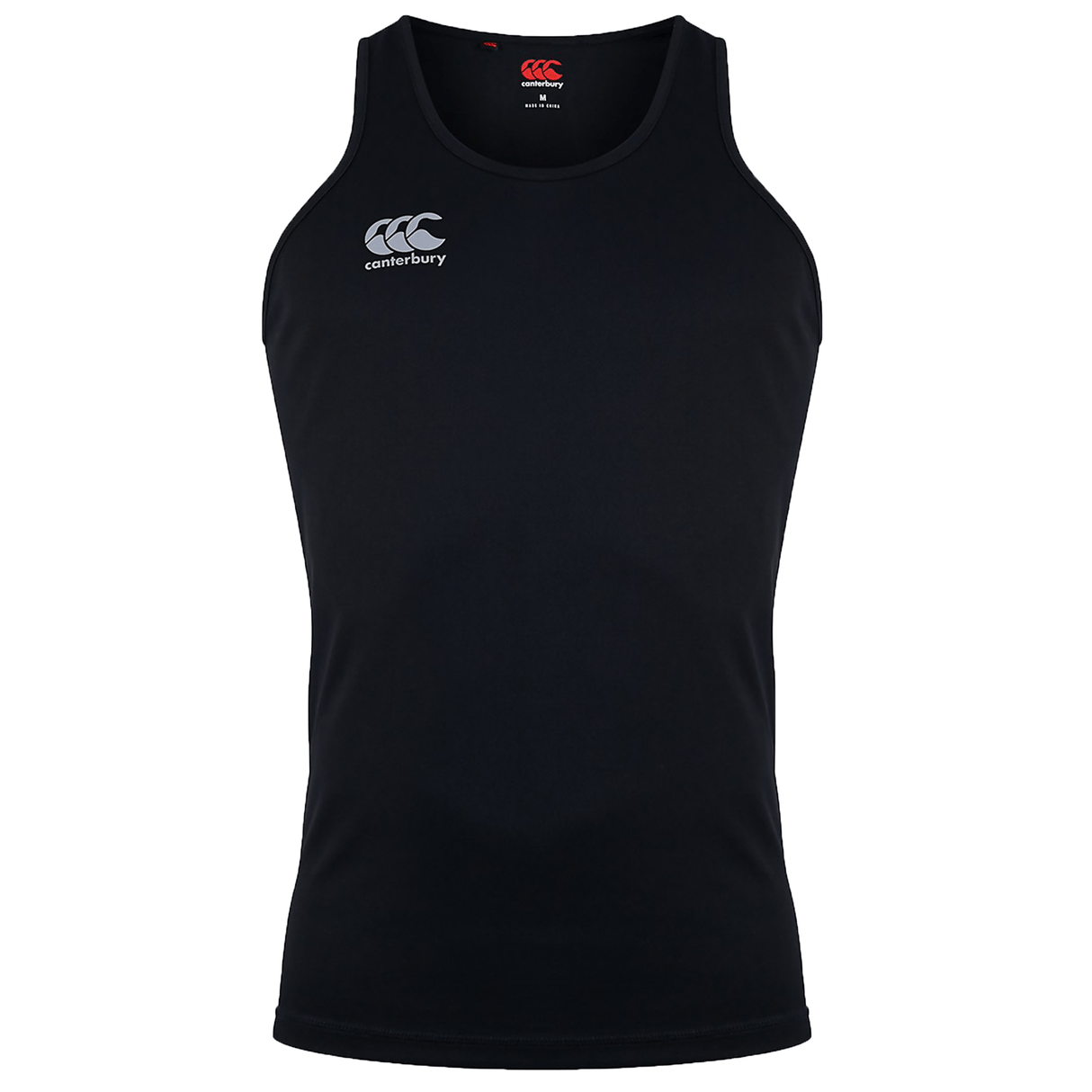 Black sleeveless singlet with CCC logo on upper right chest.