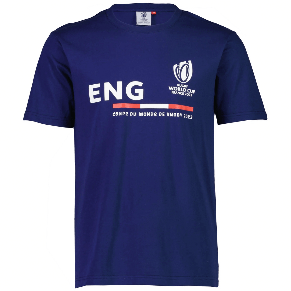 A Sportfolio Rugby World Cup 23 England Supporters T-Shirt with the word eng on it.