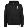 Black long sleeve hoody with dual entrance pocket with RWC France 2023 on upper left chest and France 2023 up the right arm.