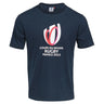 front of the cotton france rwc 2023 navy blue t-shirt short sleeves and crewneck