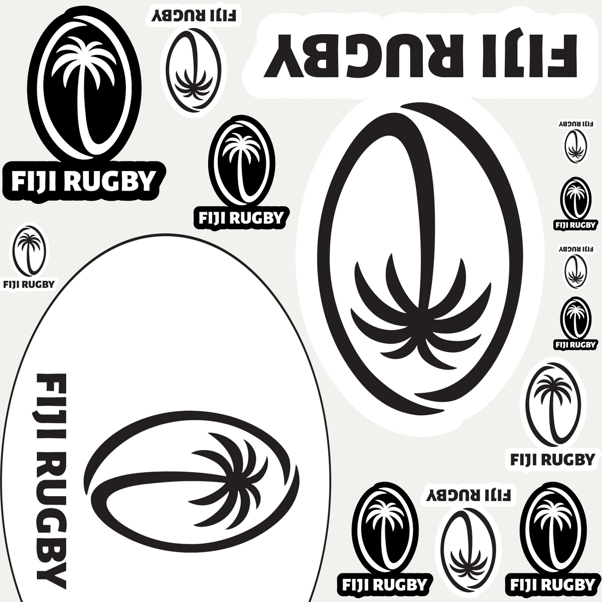 Fiji Rugby Sticker Sheet - 24 Stickers | World Rugby Shop