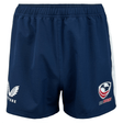 Elastic waist navy shorts with white Castore and USA Rugby logo on either leg.