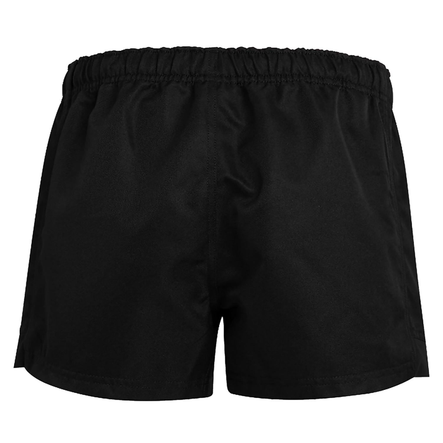 The Women's Canterbury Advantage Pro Rugby Shorts feature a polyester build and an elastic waistband, showcased from the back.
