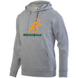 Charcoal grey hoodie with a gold and green Wallabies logo center front.