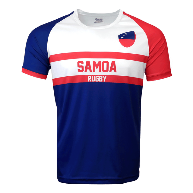 Samoa Nation of rugby shirt, short sleeves with crew neck in super soft light polyester