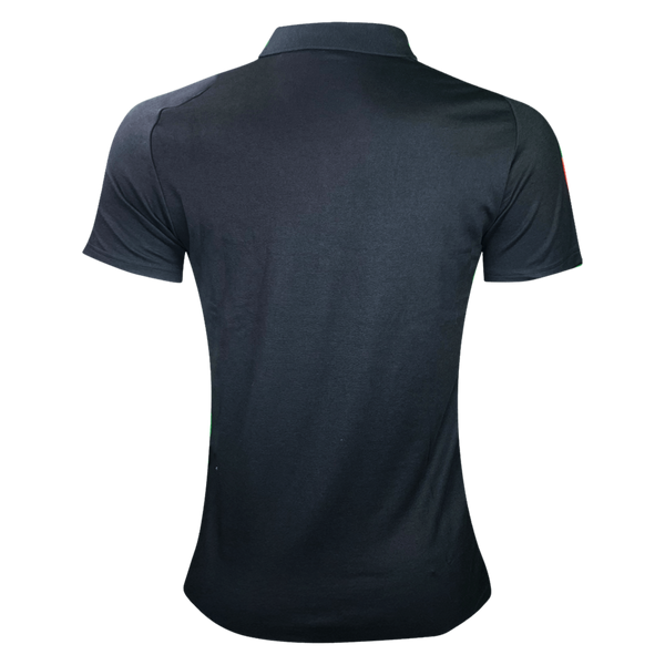 Adidas all black polo sales shirt