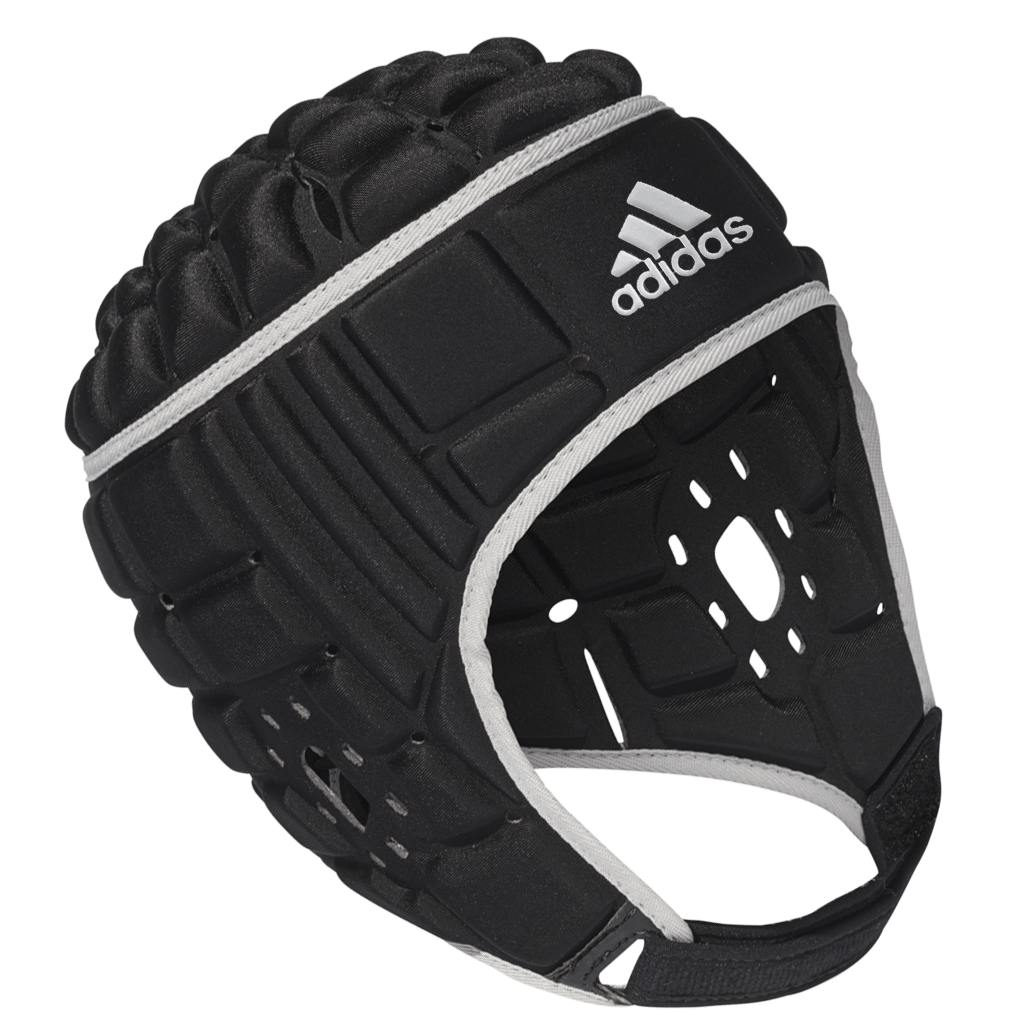 adidas Black/Matte Silver Rugby Scrum Cap Head Guard - World Rugby Shop