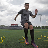 Athlete Demonstrating Use of Speed Hurdles