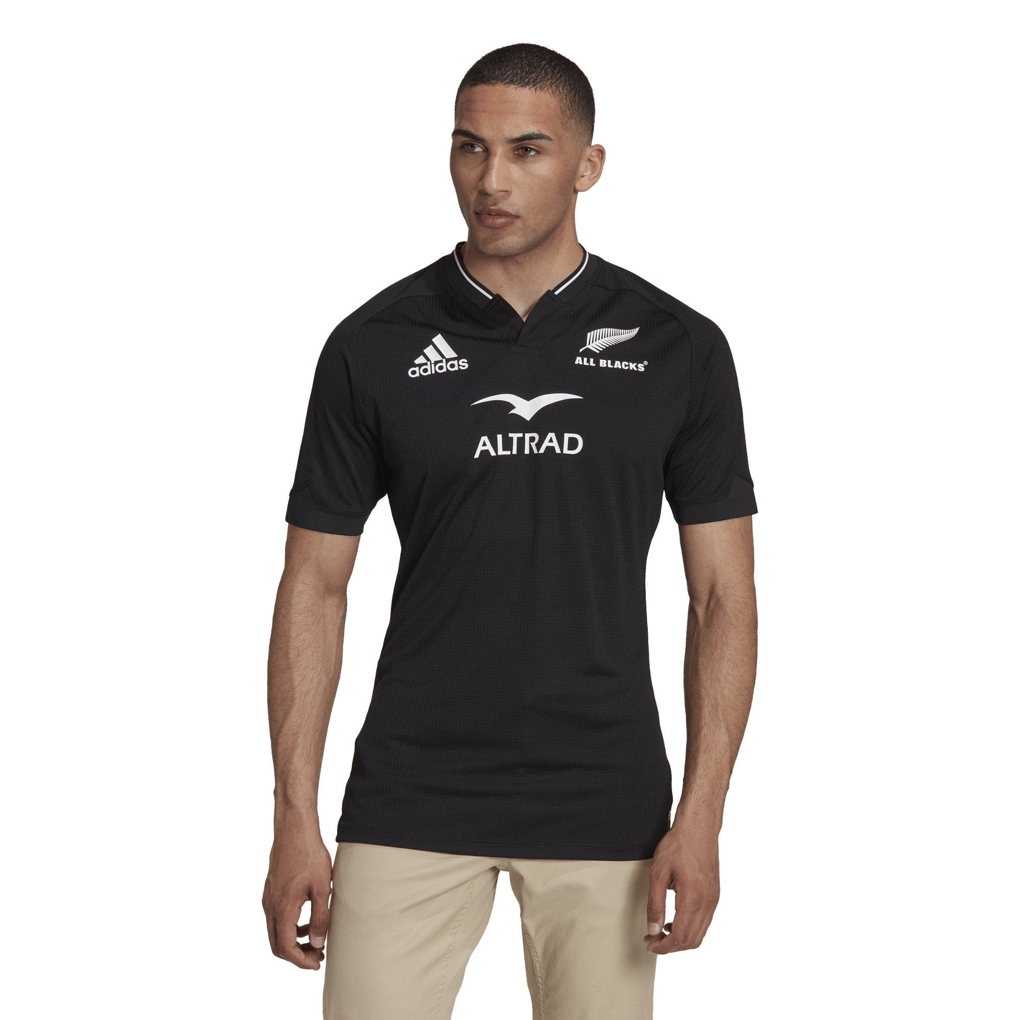 All Blacks Home Jersey 22/23 by adidas Official New Zealand Rugby Replica Shirt - Black - World Rugby Shop