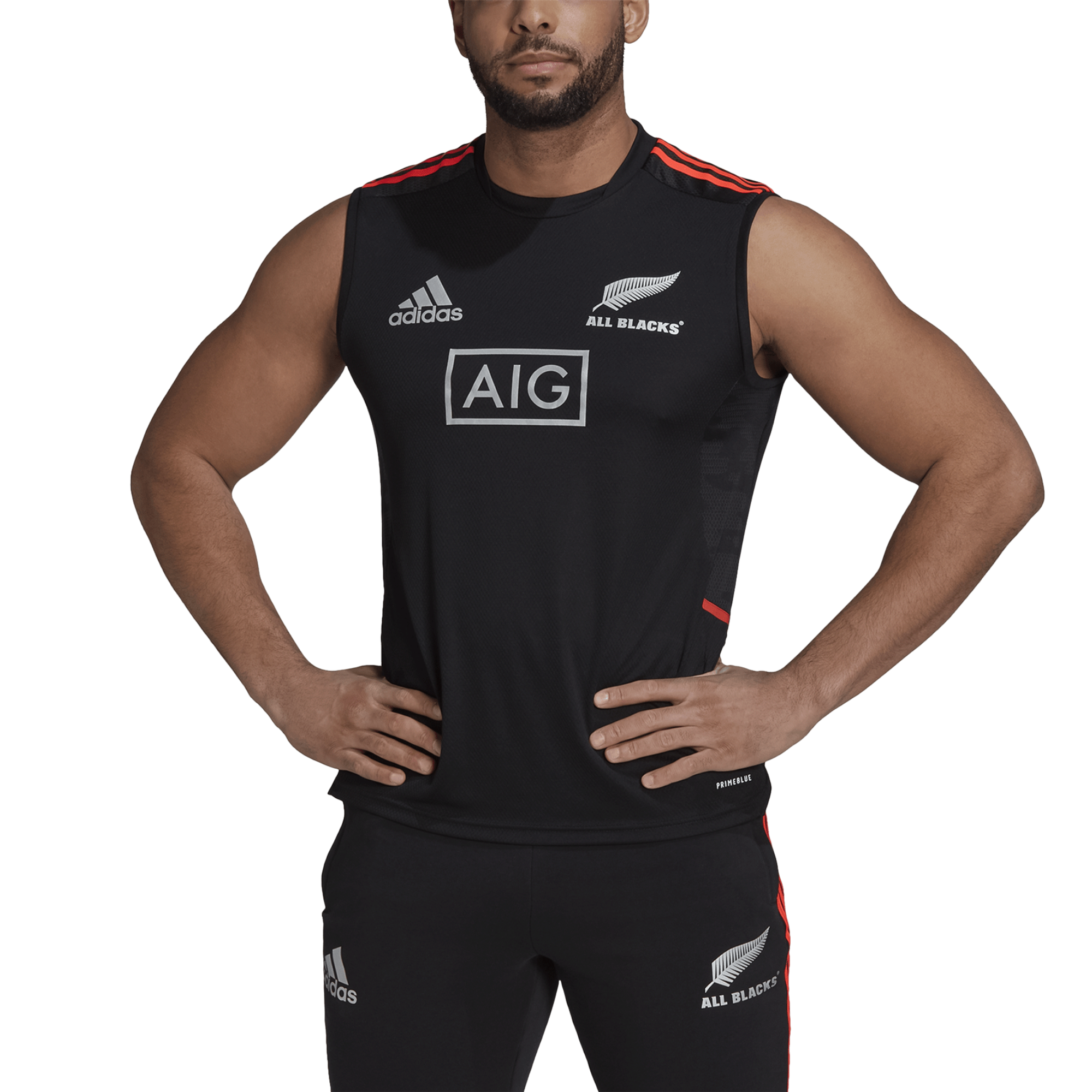 All Blacks Rugby Singlet by adidas New Zealand Rugby Black
