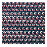 Navy bandana with a pattern of USA Rugby logos throughout.