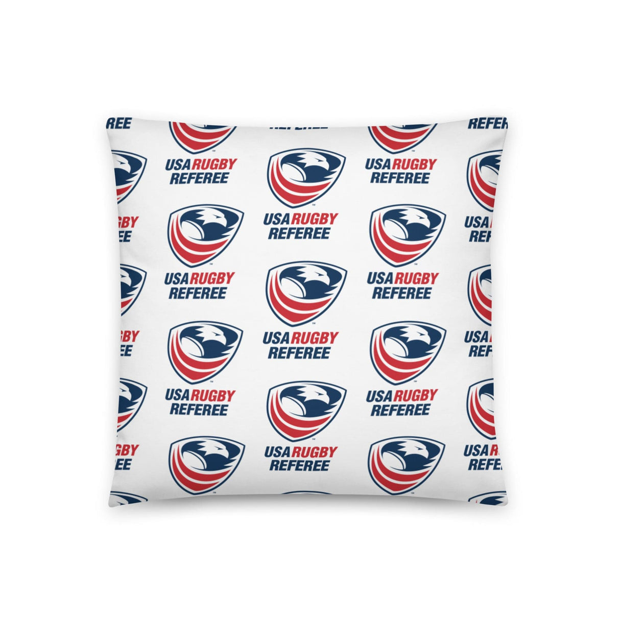 A USA Rugby Referees Basic Pillow with the USA Rugby logo on it.