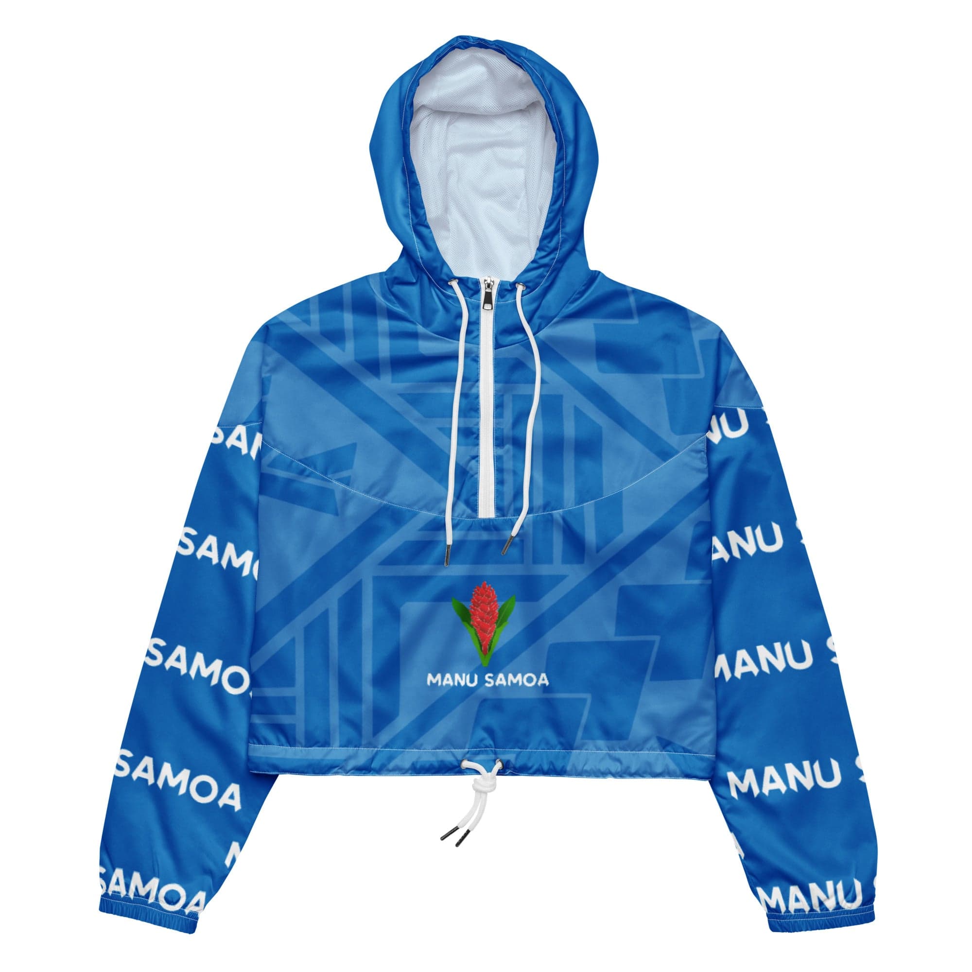 Red white and blue cropped windbreaker clearance