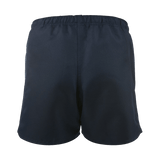 Langtree Rugby Club Canterbury Women's Navy Advantage Rugby Shorts with a white logo on the side.