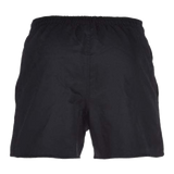 The Canterbury Professional Polyester Short, in black with an elastic waistband, is ideal for both casual and athletic wear. Perfectly crafted for rugby enthusiasts seeking comfort and style.