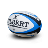 omega match ball in blue, navy and white side view