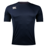 A Canterbury Core Vapodri Superlight Rugby T-Shirt with a white rugby ball on the chest.