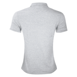 the back of a women's polo shirt.